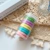 Anillo para el cabello sin costuras de color caramelo japonés y coreano, cuerda elástica para el cabello, banda de goma Ponda, anillo de toalla, cuerda para la cabeza roja de Internet coreana