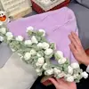 Manta Kit de Material DIY com Buquê de Rosas e Lírios Cor Degradê Presente Criativo para Namorada ou Melhor Amiga