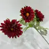 Crisantemo del sol de 3 cabezas estilo europeo crisantemo del sol retro boda guía de camino fila de flores flor de seda flor área de bienvenida flor artificial decorativa