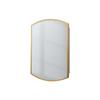 Popular Gabinete de Espejo Dorado Electroplateado de Acero Inoxidable y Plástico con Compartimentos Integrados Claros y Oscuros, Espejo Moderno Simple de 16" 22"