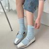 Calcetines grises de media caña estilo ballet para mujer, de primavera y otoño, blancos, con lazo bordado, estilo bloguero famoso en Internet.
