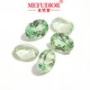 Zafiro azul verdoso de forma ovalada, gema cultivada, piedra suelta, manzana verde forma de huevo, accesorios al por mayor, joyería y artículos decorativos