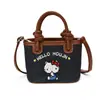 Bolso de Mano Retro con Estampado de Leopardo Cesta de Frutas Mini para Mujer Nicho Gato Lindo Cuadros Hombro Único Cruzado Bolso Infantil de Moda