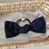 Azul Denim Lazo Grande Goma para el Pelo Scrunchie Versátil Perezoso Elástico Banda para el Cabello Cuerda para el Cabello Accesorio para el Cabello Nuevo Estilo