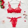 Europa e Estados Unidos novo sexy ultra-fino sutiã de renda perspectiva sexy cueca terno quente tamanho pequeno Amazon comércio exterior