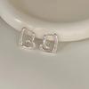 Brincos de nó de amor de alta qualidade para outono e inverno, temperamento feminino, brincos de nicho simples, design de brincos de comércio exterior