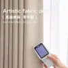 Cortinas Espessas Novo Estilo Luxo Leve Moderno Minimalista de Algodão e Linho com Blackout Total para Quarto, Sala de Estar, Varanda, Ganchos para Bloqueio Solar