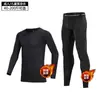 Roupas quentes com forro de fleece para usar por baixo roupas de ginástica roupas de outono masculinas conjunto esportivo meias-calças roupas de inverno para corrida treinamento de basquete