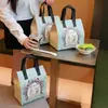 Bolsa Térmica Morada para Llevar para Pasteles, Postres, Té de Leche y Comida; Bolsa Desechable de Tela No Tejida con Empaque de Papel de Aluminio Espeso