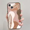Para iPhone15 Línea de Comercio Exterior Flor Patrón de Flor Artística Funda de Teléfono