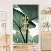 Cortina Divisória Moderna Verde Planta Escandinava Decoração de Casa Quarto Banheiro Tecido à Prova d'Água Cortina de Pendurar Sem Furos Cortina para Porta de Cozinha