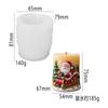 Molde de Vela de Natal Trenó Estéreo Papai Noel DIY Gesso Decoração de Casa Criativa Vela Aromática Molde