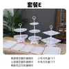 Arranjo de Aniversário Decorações de Mesa de Sobremesas Prateleira de Exibição de Casamento Europeu Mesa de Frutas Bandeja de Plástico para Bolo Suporte para Lanches
