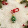 Chaveiro de Papai Noel de Desenho Animado Árvore de Natal Pingente de Bolsa Charme Fofo para Mochila de Estudante Pequeno Presente de Natal