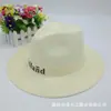 Sombrero de Sol de Estilo Coreano con Ala Ancha para Hombres y Mujeres, Sombrero de Paja Moderno para Protección Solar, Sombrero Jazz de Ala Plana, Venta al por Mayor de Comercio Exterior