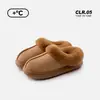 Sapatos de Algodão com Acabamento em Pele para Mulheres no Comércio Exterior, Pantufas Quentes Antiderrapantes de Pele para o Inverno, Pantufas de Algodão Acolchoadas para o Inverno, Botas de Neve de Pelúcia