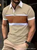 Camisa POLO Casual de Manga Corta para Hombre Ropa para Hombre Transfronteriza Manga Corta Bloque de Color Cuello Solapa Polo de Verano Europeo y Americano Amazon