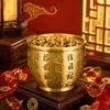 Jarrón Premium Dinghao de Latón con Patrón de Dragón, Jarrón Pixiu, Jarrón de Cuenco del Tesoro, Cenicero, Adorno Creativo, Decoración Feng Shui, Joyería