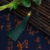 13CM Seda de Hielo Borla Nudo Chino Accesorio Colgante para Coche Material Hecho a Mano DIY Borla de Abanico Hilo Dorado Bicolor Borla Colgante Pequeña