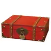 Caja de Almacenamiento Antigua de Madera Caja de Almacenamiento de Joyería Cosméticos de Escritorio Caja de Madera Caja de Accesorios para Manualidades Caja de Tesoros de Juguetes