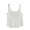 Camiseta sin espalda para mujer, ideal para fitness y running.
