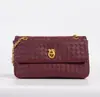 2026 Nuevo Bolso de Hombro Tejido de Cuero Genuino de Nicho, Bolso Cruzado Exquisito y de Alta Gama, Bolso de Cadena para Viajes Diarios, Bolso con Solapa