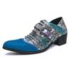 Color de fondo de tacón alto zapatos casuales de cuero transfronterizos talla grande zapatos formales de cuero para hombre corte bajo hebilla moda dominante zapatos de negocios