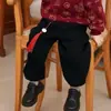 Conjunto Retro Festivo de Otoño e Invierno con Estampado para Niños y Niñas, Disfraz de Rendimiento Engrosado para Niños