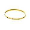 Pulsera de Acero de Titanio con Circonita Colorida de 4 mm, Chapada en Oro de 18K a la Moda, Acero Inoxidable Inmarcesible, Diamante Completo, Pulsera para Mujer