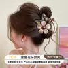 Presilha de garra atmosférica de estrela de cinco pontas para mulheres, presilha de cabelo elegante e sofisticada para a parte de trás da cabeça, presilha de tubarão requintada para coques, acessório de cabelo