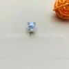 Cuentas Espaciadoras de Plata Pura 999 Colgante Gato Kt Cuentas de Plata Perro Canela Castillo Unicornio Pulsera DIY Joyería de Plata 3D Accesorios
