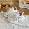 Zapatillas Chunky para Niñas con Lazo y Pedrería, Nuevas Zapatillas Casuales de Otoño con Suela Suave Antideslizante, Versátiles Zapatillas de Princesa para Niños