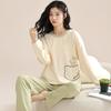 Pijamas de comercio exterior para niñas primavera y otoño manga larga variedad de opcionales cuello redondo talla grande sentido de alta gama se pueden usar fuera de casa traje de ropa para el hogar