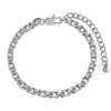 Estilo Ins Transfronterizo Normcore Diseño de Alta Gama Pulsera Personalizada de Granos de Café Gruesa Moda Tendencia Acero de Titanio Chapado en Oro Joyería