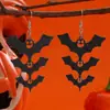 Brincos Pingente de Liga Estilo Punk Transfronteiriço Brincos Pingente de Morcego Escuro Retrô Brincos Góticos de Halloween