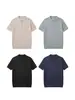 Ropa de Hombre Jiezhan Estilo Old Money Polo de Punto Manga Corta 26 Verano Nuevo Retro Americano Textura Ligera Cuello Camiseta
