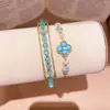 Pulsera de Flor Retro Francesa con Circonita para Mujer Estilo Dulce Fresco Personalidad Exquisito Anillo de Mano Moda Temperamento Joyería de Mano Versátil Venta al por Mayor