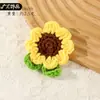 Acessórios de Flor Artificial de Girassol Tricotado Flores Pequenas Girassol de Tricô à Mão Buquê Presentes para Professores Atacado