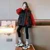 Ropa de abrigo para niñas Otoño e Invierno Chaleco de algodón con relleno 2025 Nuevo Chaleco de invierno para niños Chaleco exterior grueso para niños grandes