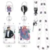 Portatarjetas de identificación rígido con estampado de moda y clip trasero de metal para tarjetas de campus de estudiantes, credenciales de empleado y portatarjetas retráctiles