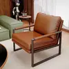 Silla de Negociación Estilo Nórdico Hogar Sala de Estar Dormitorio Oficina Hierro Forjado Sofá Perezoso Silla de Lujo Ligero Silla de Sofá Individual