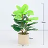 Flores Artificiais Transfronteiriças, Plantas Verdes Simuladas, Plantas de Folha em Vasos para Interior, Árvores Artificiais Decorativas Falsas, Folhas de Figo, Bonsai de Jaca