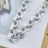 Collar de Cadena Cubana en Capas Transfronterizo Cadena Gruesa Cierre OT Personalizado Estilo Hip-Hop Punk Joyería para Mujer