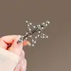 Horquilla de estilo coreano con diseño de nicho, con forma de estrella de mar y perla, elegante, con forma de pico de pato, para flequillo, con borde roto, para el pelo.