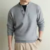 Suéter de Tricô Grosso Falso Duas Peças para Homem, Nova Peça Base Fashionável Business Casual para Outono e Inverno