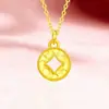 Collar de Trébol de Cuatro Hojas de Oro Puro con Artesanía de Cristal de Hielo, Deslumbrante y Lujoso, una Opción de Regalo Preferida, Suministro Directo desde la Fuente
