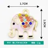 Al por mayor Versión Coreana Creativo Colgante Individual Patrón de Elefante Punto de Goteo de Aceite Diamante Collar Pulsera Colgante Joyería DIY Accesorios de Aleación