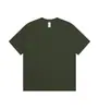 Camiseta de Algodón Puro Sin Costuras 180g Talla Europea para Hombre Versión Más Holgada Tubular Sin Costuras Manga Corta Estilo Americano Retro Manga Corta Sin Costura Lateral