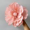 Disposición de la sala de bodas, decoración de bodas, flores plisadas tridimensionales, red roja, boda, hombres y mujeres, nuevo fondo de dormitorio, pared, tirar flores