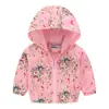Chaqueta para niños y niñas, primavera y otoño, gorro fino, camisa con cremallera de moda bonita para bebés, abrigo para niños